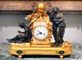 Mantle clock with figures of Study & Philosophy by Sotiau & Boizot of Paris at Legion of Honor Museum. San Francisco, CA.