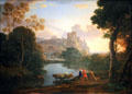 View of Tivoli at Sunset painting by Claude Lorrain at Legion of Honor Museum. San Francisco, CA.