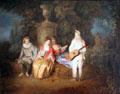 The Foursome painting by Jean-Antoine Watteau at Legion of Honor Museum. San Francisco, CA.