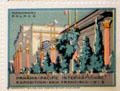 Machinery Palace poster stamp from Panama-Pacific International Exposition. San Francisco, CA.