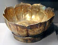 Gold & silver alloy lotus-shaped bowl from Cambodia at Asian Art Museum. San Francisco, CA
