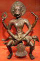 Hindu deity Naramsimha bronze statue from Nepal at Asian Art Museum. San Francisco, CA
