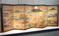 Tale of Soga brothers on two six panel screens from Japan at Asian Art Museum. San Francisco, CA