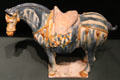 Glazed earthenware horse from Henan, China at Asian Art Museum. San Francisco, CA.