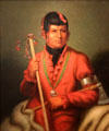 Tshi-Zun-Hau-Kau Winnebago native portrait by Henry Inman at de Young Museum. San Francisco, CA.