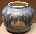 Glazed earthenware vase by Joseph Meyer of Newcomb Pottery, New Orleans at de Young Museum. San Francisco, CA.