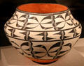 Acoma Pueblo earthenware storage jar by Rose Chino of New Mexico at de Young Museum. San Francisco, CA.