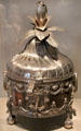 Silver spice box from Peru at de Young Museum. San Francisco, CA.