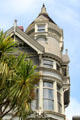 Queen Anne corner tower of Haas-Lilienthal House. San Francisco, CA.