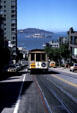 Cable car on Hyde Street. San Francisco, CA.