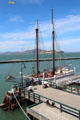 Historic two-masted ship at Maritime National Historical Park. San Francisco, CA.