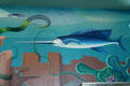 WPA mural with sword fish at National Maritime Museum. San Francisco, CA.