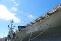 Antennas of & bridge of USS Hornet CV-12. Alameda, CA.