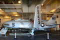 North American FJ-2 Fury Transonic fighter , naval version of F-86 Sabre at USS Hornet. Alameda, CA.