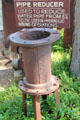 Pipe reducer for hydraulic mining at Mariposa Museum. Mariposa, CA.