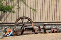 Mining machinery at Mariposa Museum. Mariposa, CA.