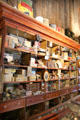 Gagliardo store shelves as donated in 1960 at Mariposa Museum. Mariposa, CA.