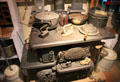 Art Eureka cooking stove & utensils at Mariposa Museum. Mariposa, CA.