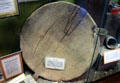 Batea, a wooden pan used by Mexicans in the early days of placer mining at Tuolumne County Museum. Sonora, CA.
