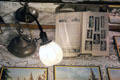 Antique desk light at Tuolumne County Museum. Sonora, CA.