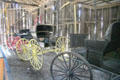 Carriage display in Johnson's Livery at Columbia State Historic Park. Columbia, CA.