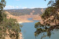 New Melones Lake reservoir with low water levels on HW 49 between Sonora & Angel's Camp. CA.