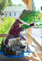 Fancy sculpted frog. Angels Camp, CA.