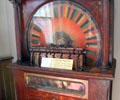 Detail of Oom Paul gambling machine at Calaveras County Downtown Museum. San Andreas, CA.