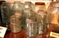Antique glass canning jars at El Dorado County Historical Museum. Placerville, CA.