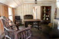 Interior of James Marshall's cabin at Marshall Gold Discovery SHP. Coloma, CA.