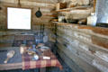 Interior of Mormon Cabin at Marshall Gold Discovery SHP. Coloma, CA.