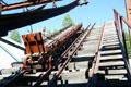 Inclined railway into 8,000-foot shaft at Empire Mine State Historic Park. Grass Valley, CA.