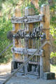 Stamp mill machine to crush gold ore at Empire Mine State Historic Park. Grass Valley, CA.