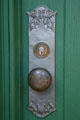 Front doorknob of Cottage at Empire Mine State Historic Park. Grass Valley, CA.