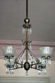 Ceiling gas lamp at Bidwell Mansion house museum. Chico, CA.