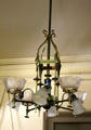 Combined gas & electric light fixture at Bidwell Mansion house museum. Chico, CA.