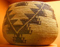 Native basket with zigzag design at Bidwell Mansion house museum. Chico, CA.
