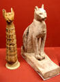 Mummified cat & cat coffin at Rosicrucian Egyptian Museum. San Jose, CA.