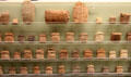 Collection of ancient cuneiform clay tablets from Mesopotamia at Rosicrucian Egyptian Museum. San Jose, CA.