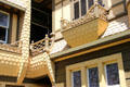 Elaborate balconies at Winchester House. San Jose, CA.