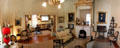 Panorama of front parlor at Pardee Home Museum. Oakland, CA.