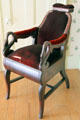 Armchair with swan neck arms & headrest used by Enoch Pardee in his eye-doctor practice at Pardee Home Museum. Oakland, CA.