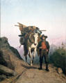 California Miner with Pack Horse painting by Henry Raschen at Oakland Museum of California. Oakland, CA.