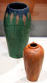 Earthenware vases by Arequipa & Redlands Pottery at Oakland Museum of California. Oakland, CA.