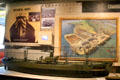 Second World War era ship building industry display with focus on Henry J. Kaiser facilities at Oakland Museum of California. Oakland, CA.
