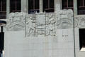 Art Deco detail of printing press on Breuner Building. Oakland, CA.