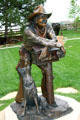Waitin' For an Answer sculpture by George Lundeen at Leanin' Tree Museum. Boulder, CO.