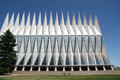 Side view of USAF Academy Chapel. Colorado Springs, CO.