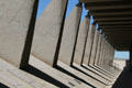 Concrete supports of overhanging floor of USAF Academy Chapel. Colorado Springs, CO.