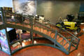 El Pomar Carriage Museum stairway with collection of antique cars used for race up Pike's Peak. Colorado Springs, CO.
